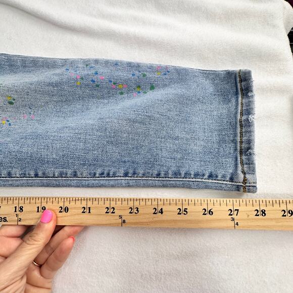 Judy Blue jeans boyfriend distressed paint spots distressed purpose size 11 / 30 - Picture 12 of 13